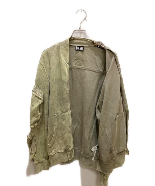 DIESEL（ディーゼル）DIESEL (ディーゼル) オーバーダイポケットデザインスリーブブルゾン グリーン サイズ:Sの古着・服飾アイテム
