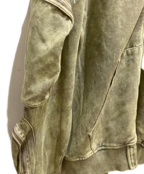 DIESEL（ディーゼル）DIESEL (ディーゼル) オーバーダイポケットデザインスリーブブルゾン グリーン サイズ:Sの古着・服飾アイテム