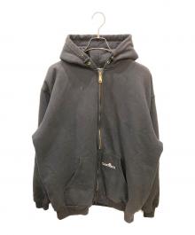 CarHartt（カーハート）の古着「古着裏サーマルジップパーカー」｜ブラック