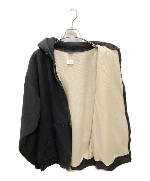 CarHartt（カーハート）CarHartt (カーハート) 古着裏サーマルジップパーカー ブラック サイズ:XLの古着・服飾アイテム