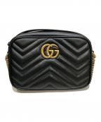 GUCCIグッチ）の古着「GGマーモント キルティングチェーンショルダーバッグ」