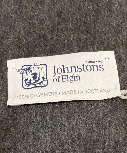 JOHNSTONS OF ELGIN（ジョンストンズ オブ エルガン）JOHNSTONS OF ELGIN (ジョンストンズ オブ エルガン) カシミヤストール チャコールグレーの古着・服飾アイテム