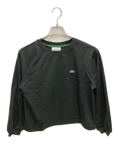 LACOSTE（ラコステ）LACOSTE (ラコステ) クロップド長袖Tシャツ ブラック サイズ:34の古着・服飾アイテム
