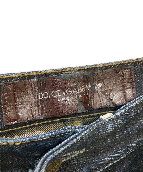 DOLCE & GABBANA（ドルチェ＆ガッバーナ）DOLCE & GABBANA (ドルチェ＆ガッバーナ) 14GOLD/ダメージ加工デニムパンツ インディゴ サイズ:48の古着・服飾アイテム