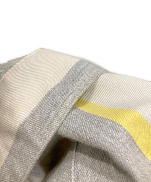 FRED PERRY（フレッドペリー）FRED PERRY (フレッドペリー) mint designs (ミント デザインズ) ストライプモッズコート イエロー×ベージュ サイズ:M（表記JP10）の古着・服飾アイテム