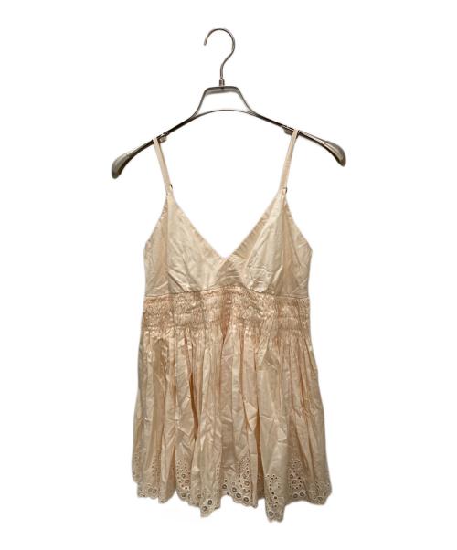 crinkle（クリンクル）crinkle (クリンクル) silk cotton hand pleats camisole ピンク サイズ:Freeの古着・服飾アイテム
