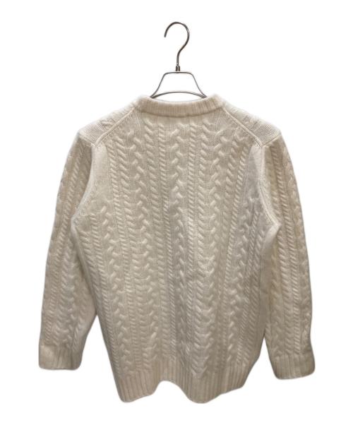 YORI（ヨリ）YORI (ヨリ) ウールケーブルニット ベージュ サイズ:Freeの古着・服飾アイテム