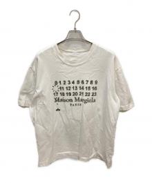 Maison Margiela（メゾンマルジェラ）の古着「モザイクインベーダーロゴ オーバーサイズTシャツ」｜ホワイト