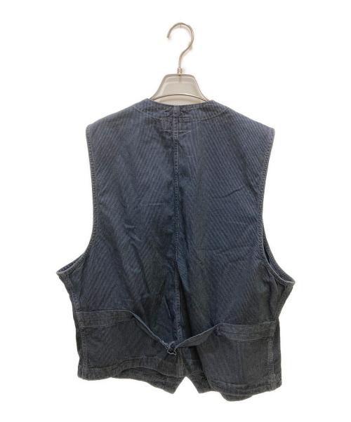 RRL（ダブルアールエル）RRL (ダブルアールエル) インディゴピンストライプ ワークベスト インディゴ サイズ:XLの古着・服飾アイテム