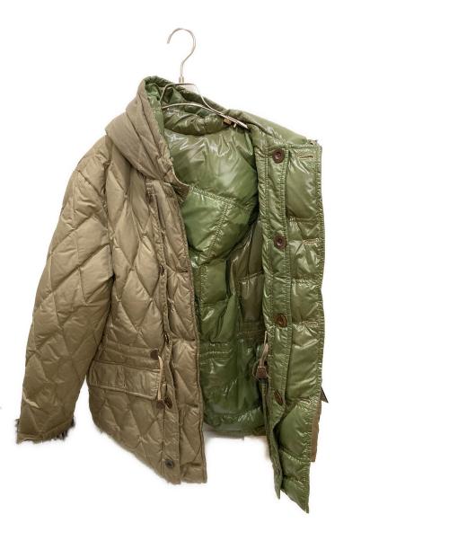 MONCLER（モンクレール）MONCLER (モンクレール) ALBERTリバーシブルダウンジャケット / アルベルト グリーン×ブラウン サイズ:3の古着・服飾アイテム