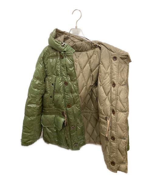 MONCLER（モンクレール）MONCLER (モンクレール) ALBERTリバーシブルダウンジャケット / アルベルト グリーン×ブラウン サイズ:3の古着・服飾アイテム