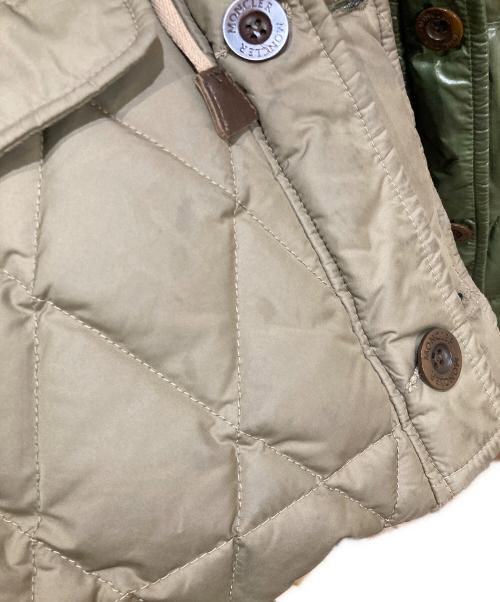 MONCLER（モンクレール）MONCLER (モンクレール) ALBERTリバーシブルダウンジャケット / アルベルト グリーン×ブラウン サイズ:3の古着・服飾アイテム
