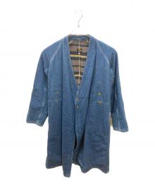 Needles（ニードルズ）の古着「裏地ブランケット作務衣コート」｜インディゴ