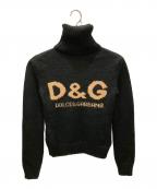 DOLCE & GABBANAドルチェ＆ガッバーナ）の古着「ハイネックロゴニット」｜ブラック