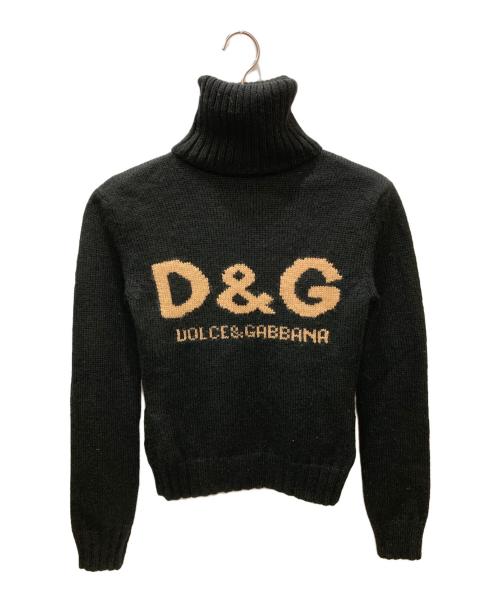DOLCE & GABBANA（ドルチェ＆ガッバーナ）DOLCE & GABBANA (ドルチェ＆ガッバーナ) ハイネックロゴニット ブラック サイズ:SIZE 40/26の古着・服飾アイテム