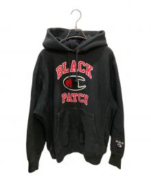 Champion REVERSE WEAVE×THE BLACK EYE PATCH（チャンピオン リバース ウィーブ×ブラックアイパッチ）の古着「リバースウィーブスウェット」｜ブラック