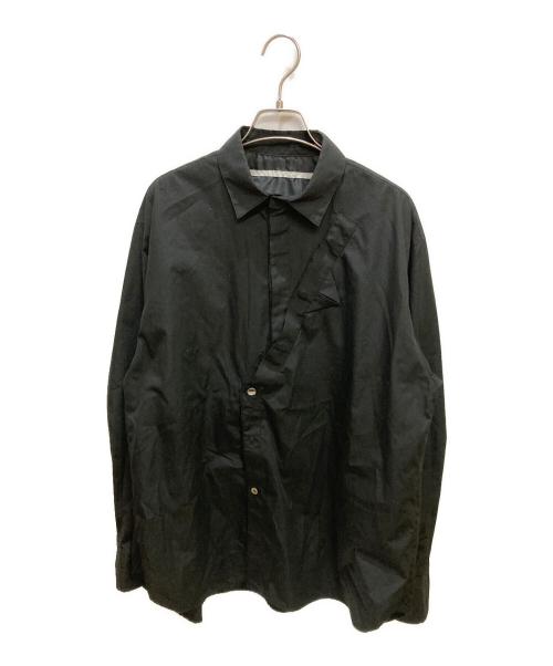 Tamme（タム）Tamme (タム) FRONT SLIT SHIRT ブラック サイズ:Lの古着・服飾アイテム