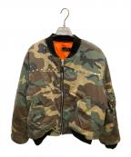 AFBエーエフビー）の古着「PUFFER STUDDED BOMBER」｜オリーブ