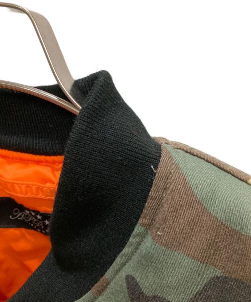 AFB（エーエフビー）AFB (エーエフビー) PUFFER STUDDED BOMBER オリーブ サイズ:Mの古着・服飾アイテム