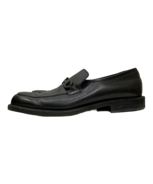 Salvatore Ferragamo（サルヴァトーレ フェラガモ）Salvatore Ferragamo (サルヴァトーレ フェラガモ) スクエアトゥローファー ブラック サイズ:7Eの古着・服飾アイテム