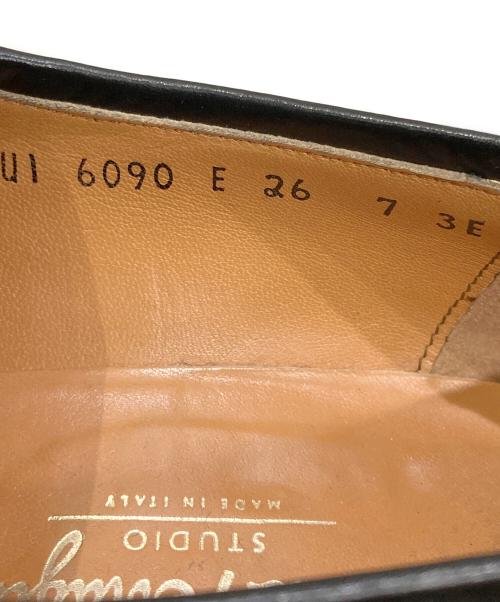 Salvatore Ferragamo（サルヴァトーレ フェラガモ）Salvatore Ferragamo (サルヴァトーレ フェラガモ) スクエアトゥローファー ブラック サイズ:7Eの古着・服飾アイテム