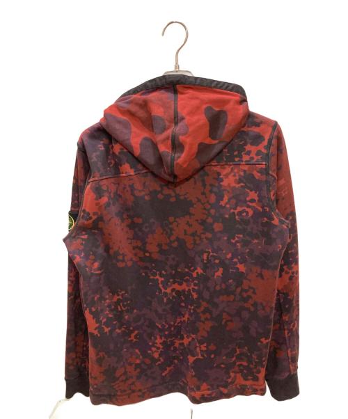 STONE ISLAND（ストーンアイランド）STONE ISLAND (ストーンアイランド) 迷彩ジップフーディー レッド サイズ:Lの古着・服飾アイテム