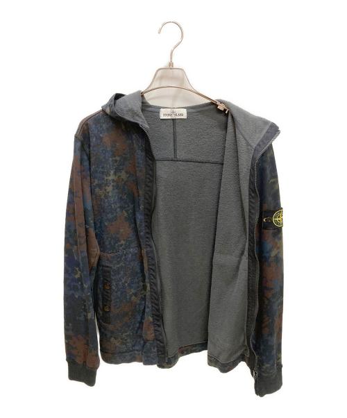 STONE ISLAND（ストーンアイランド）STONE ISLAND (ストーンアイランド) 迷彩ジップフーディー ネイビー サイズ:Lの古着・服飾アイテム