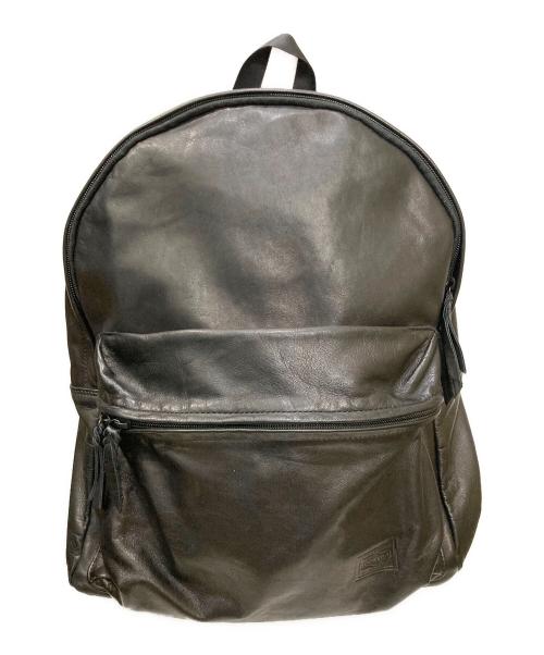 PORTER（ポーター）PORTER (ポーター) FRANK DAYPACK / フランク レザーリュック ブラックの古着・服飾アイテム