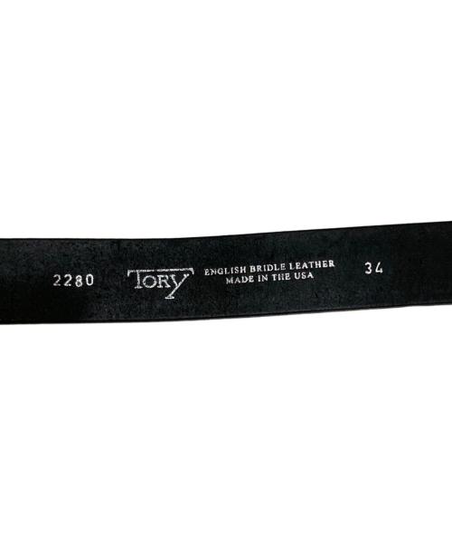 TORY LEATHER（トリーレザー）TORY LEATHER (トリーレザー) Hoof Pick Belt / レザーベルト ブラックの古着・服飾アイテム