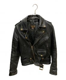 VANSON（バンソン）の古着「C2 ダブルライダースジャケット」｜ブラック