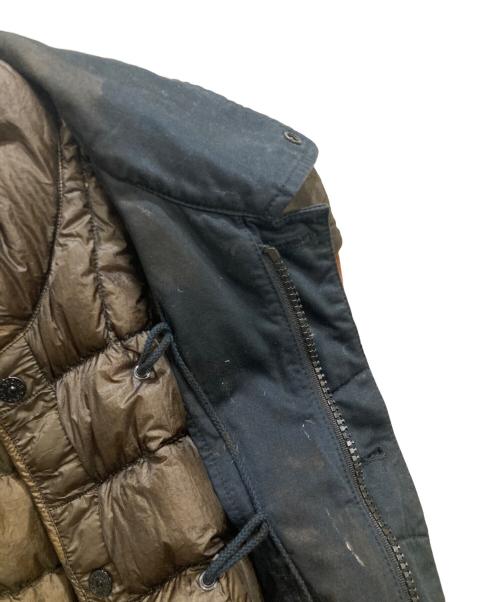 STONE ISLAND（ストーンアイランド）STONE ISLAND (ストーンアイランド) Raso Hand Paint Tortoise Shell / ダウンライナー付きハンドペイントジャケット ネイビー×ブラウン サイズ:Mの古着・服飾アイテム