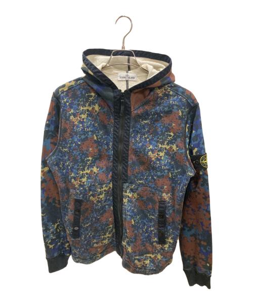 STONE ISLAND（ストーンアイランド）STONE ISLAND (ストーンアイランド) 迷彩ジップフーディー ブルー サイズ:Lの古着・服飾アイテム