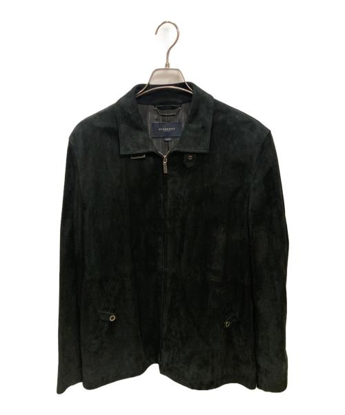 BURBERRY LONDON（バーバリーロンドン）BURBERRY LONDON (バーバリーロンドン) スウェードスイングトップ ブラック サイズ:Lの古着・服飾アイテム