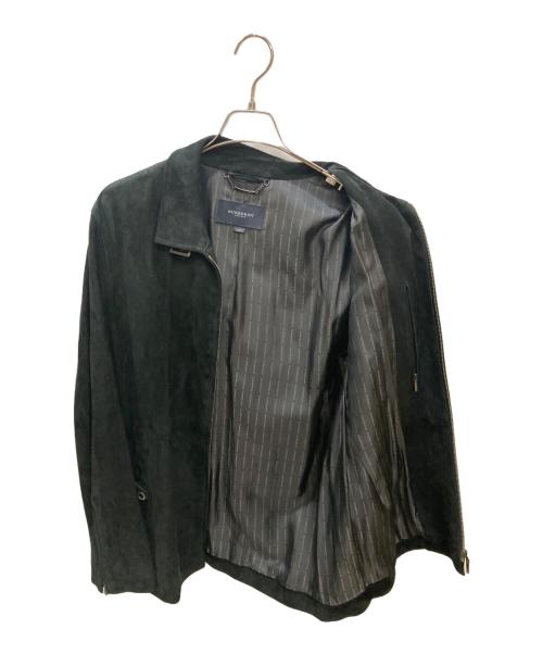 BURBERRY LONDON（バーバリーロンドン）BURBERRY LONDON (バーバリーロンドン) スウェードスイングトップ ブラック サイズ:Lの古着・服飾アイテム