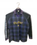 The DUFFER N NEPHEWSザ・ダファー・アンド・ネフューズ）の古着「LONG SLEEVE GAME SHIRT」｜ブラック×パープル