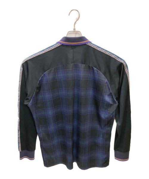 The DUFFER N NEPHEWS（ザ・ダファー・アンド・ネフューズ）The DUFFER N NEPHEWS (ザ・ダファー・アンド・ネフューズ) LONG SLEEVE GAME SHIRT ブラック×パープル サイズ:Mの古着・服飾アイテム