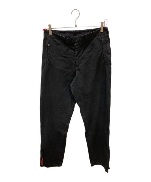 PRADA SPORTS（プラダスポーツ）PRADA SPORTS (プラダスポーツ) 裾ジップデザインパンツ ブラック サイズ:48の古着・服飾アイテム