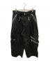 MINEDENIM（マインデニム）の古着「WIDE ZIP & STRAPS DENIM PANTS」｜ブラック