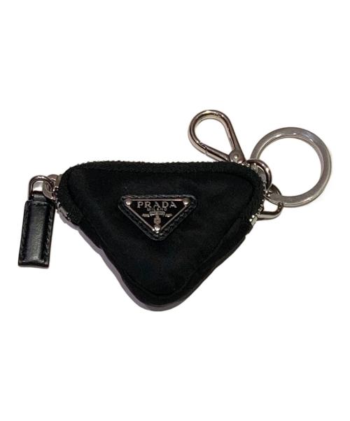 PRADA（プラダ）PRADA (プラダ) Re-Nylon トライアングルロゴ ミニポーチ ブラックの古着・服飾アイテム