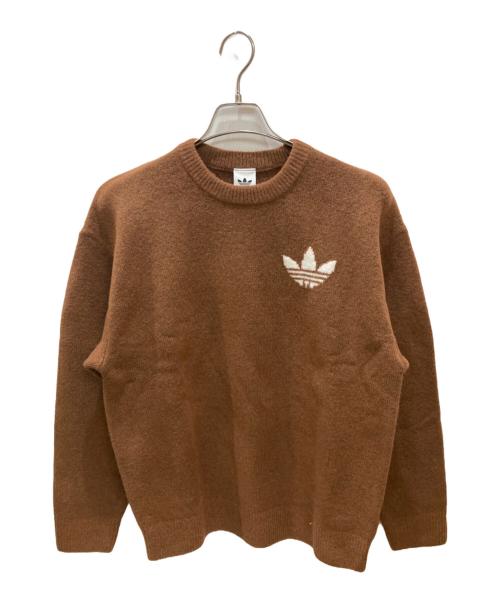 adidas（アディダス）adidas (アディダス) オリジナルス アスレチック デプト ニットセーター ブラウン サイズ:Sの古着・服飾アイテム