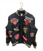 NIKE×SUPREMEナイキ×シュプリーム）の古着「NBA Teams Warm-Up Jacket / スタジャン」｜ブラック