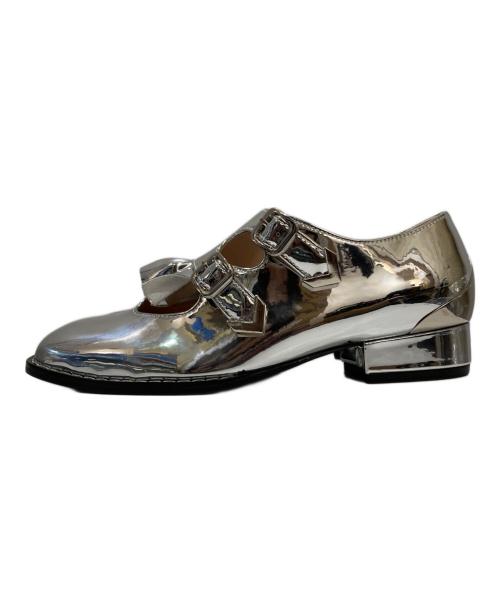 HOUGA（ホウガ）HOUGA (ホウガ) フリルモンクシューズ / two-step shoes シルバー サイズ:Sの古着・服飾アイテム