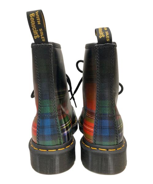 Dr.Martens（ドクターマーチン）Dr.Martens (ドクターマーチン) タータンチェック8ホールブーツ ブラック サイズ:SIZE EU37(UK4)の古着・服飾アイテム