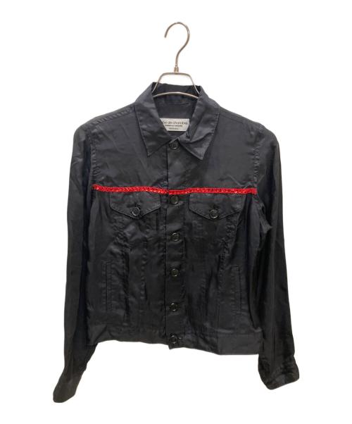 ROBE DE CHAMBRE COMME DES GARCONS（ローブドシャンブル コムデギャルソン）ROBE DE CHAMBRE COMME DES GARCONS (ローブドシャンブル コムデギャルソン) 00S 装飾キュプラジャケット ブラック サイズ:記載なしの古着・服飾アイテム