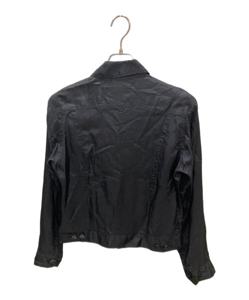 ROBE DE CHAMBRE COMME DES GARCONS（ローブドシャンブル コムデギャルソン）ROBE DE CHAMBRE COMME DES GARCONS (ローブドシャンブル コムデギャルソン) 00S 装飾キュプラジャケット ブラック サイズ:記載なしの古着・服飾アイテム