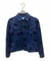 ROBE DE CHAMBRE COMME DES GARCONS（ローブドシャンブル コムデギャルソン）の古着「00S フロッキーフラワー装飾ジャケット」｜ブルー