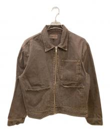 stussy（ステューシー）の古着「製品染ジップデニムワークジャケット / Denim Zip Work Jacket」｜ブラウン