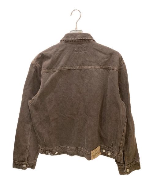 stussy（ステューシー）stussy (ステューシー) 製品染ジップデニムワークジャケット / Denim Zip Work Jacket ブラウン サイズ:Mの古着・服飾アイテム