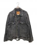 LEVI'S PReMIUMリーバイス プレミアム）の古着「ダブルライダースデニムジャケット」｜グレー