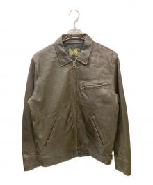 HOUSTON（ヒューストン）の古着「LEATHER POLICEMAN JACKET / レザーポリスマンジャケット」｜ブラウン